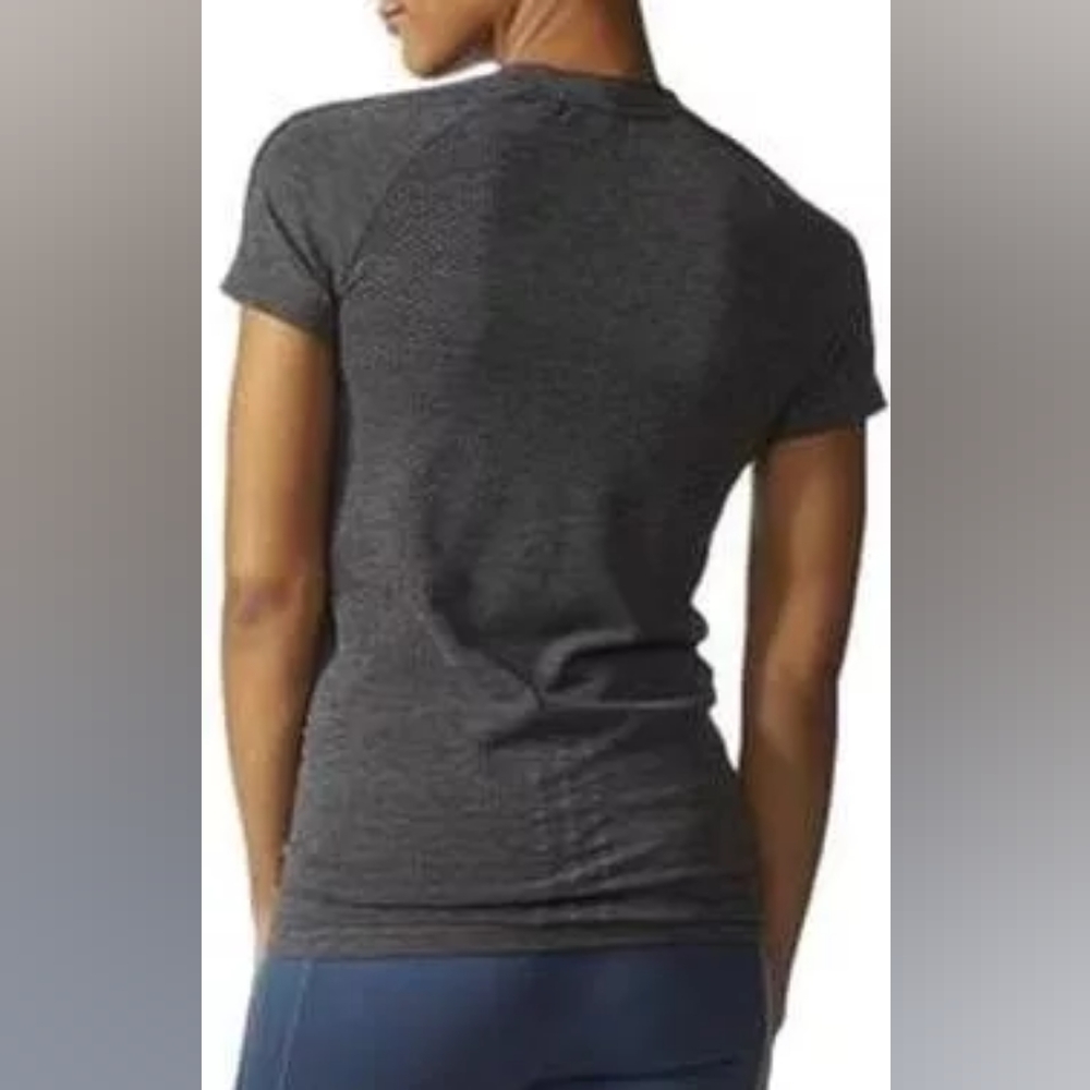 Adidas Women's Charcoal Gray Primeknit Running Top Size Large | Activewear VGUC - Picture 2 of 8